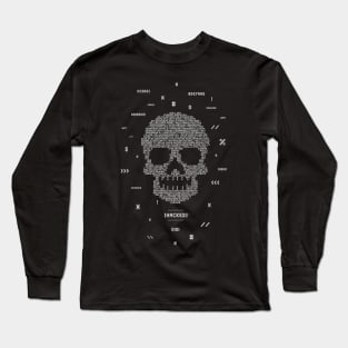 Hacked Skull Long Sleeve T-Shirt